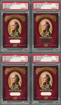 2008 Upper Deck Piece of History "Hair Cuts" #LN Lord Nelson PSA EX 5 Collection (4)